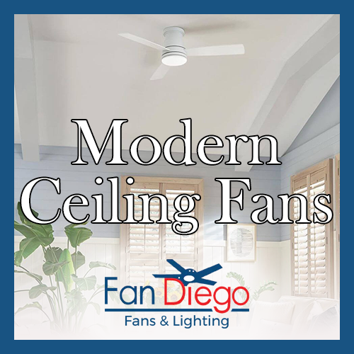 A modern ceiling fan inside of a FanDiego customers living space.