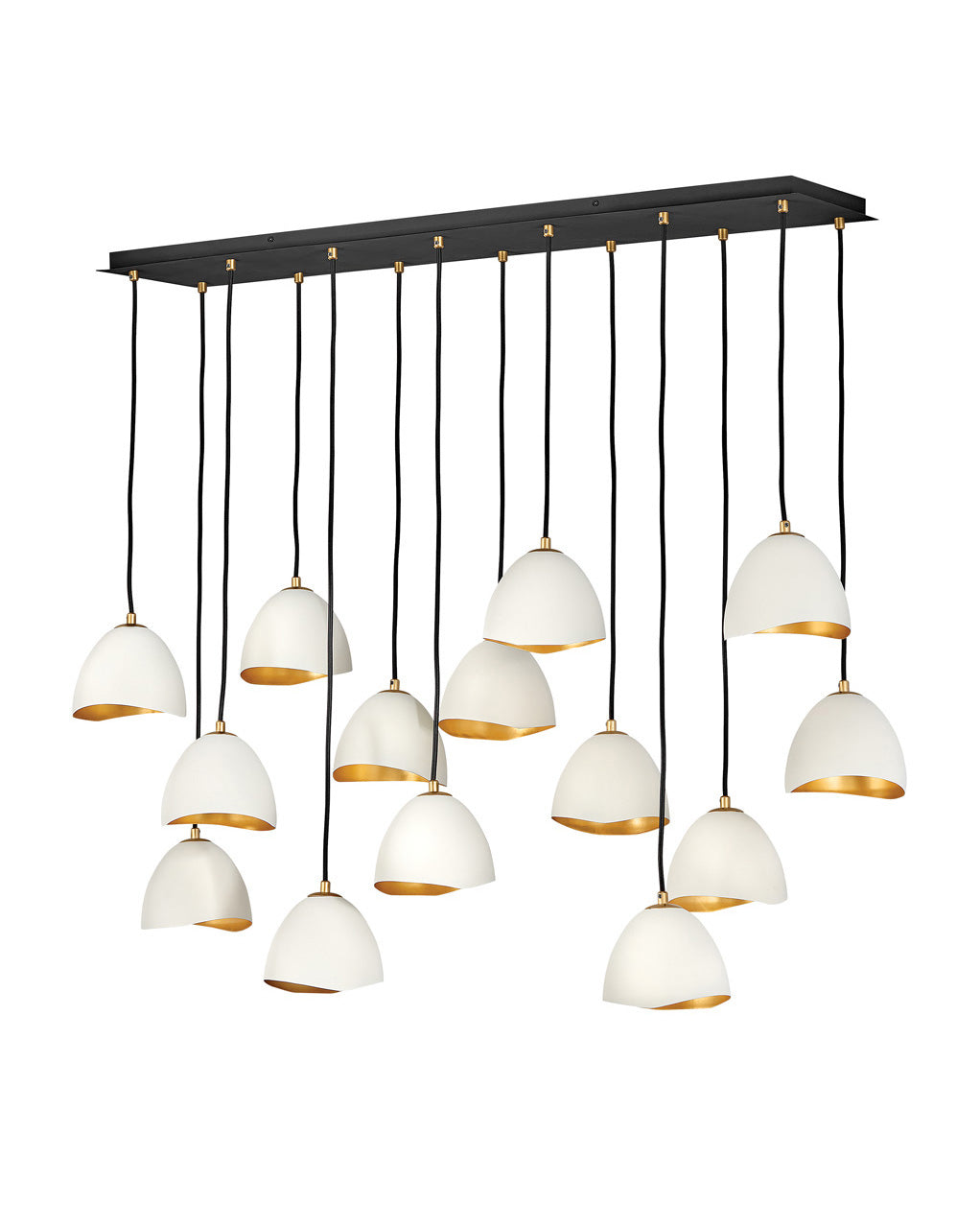 Nula LED Chandelier in Shell White