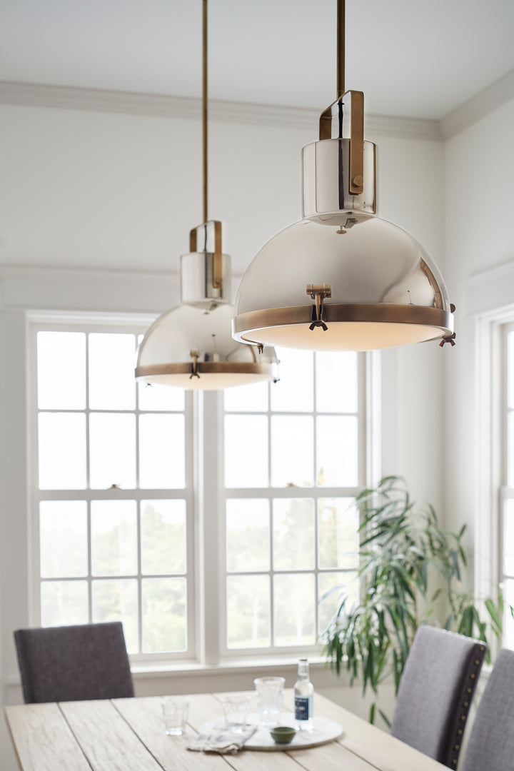 Nautique LED Pendant in Heritage Brass