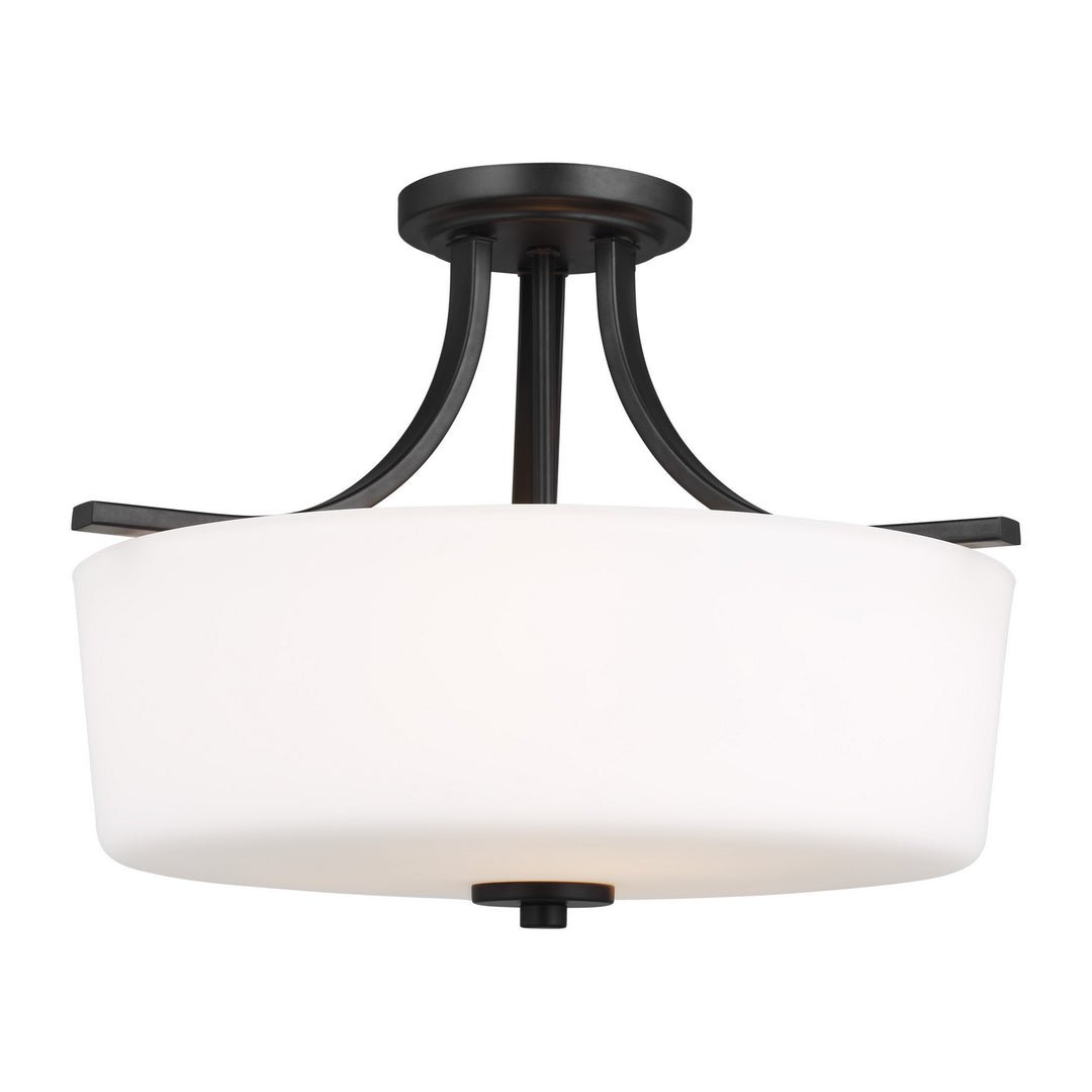 Generation Lighting. Three Light Semi-Flush Mount