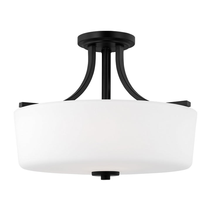 Generation Lighting. Three Light Semi-Flush Mount