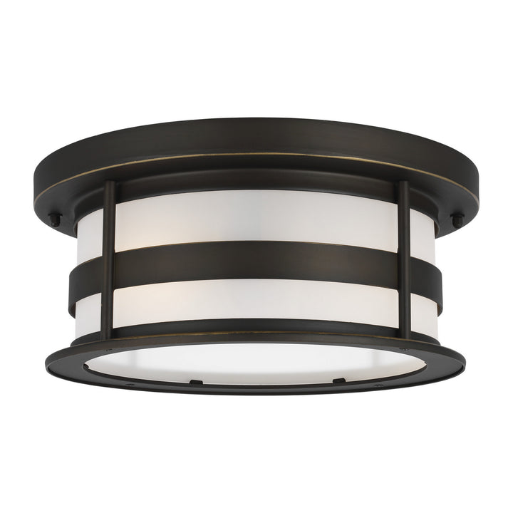 Generation Lighting. Two Light Outdoor Flush Mount