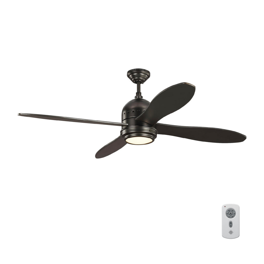 Visual Comfort Metrograph 56" DC Ceiling Fan with 20W LED and Remote