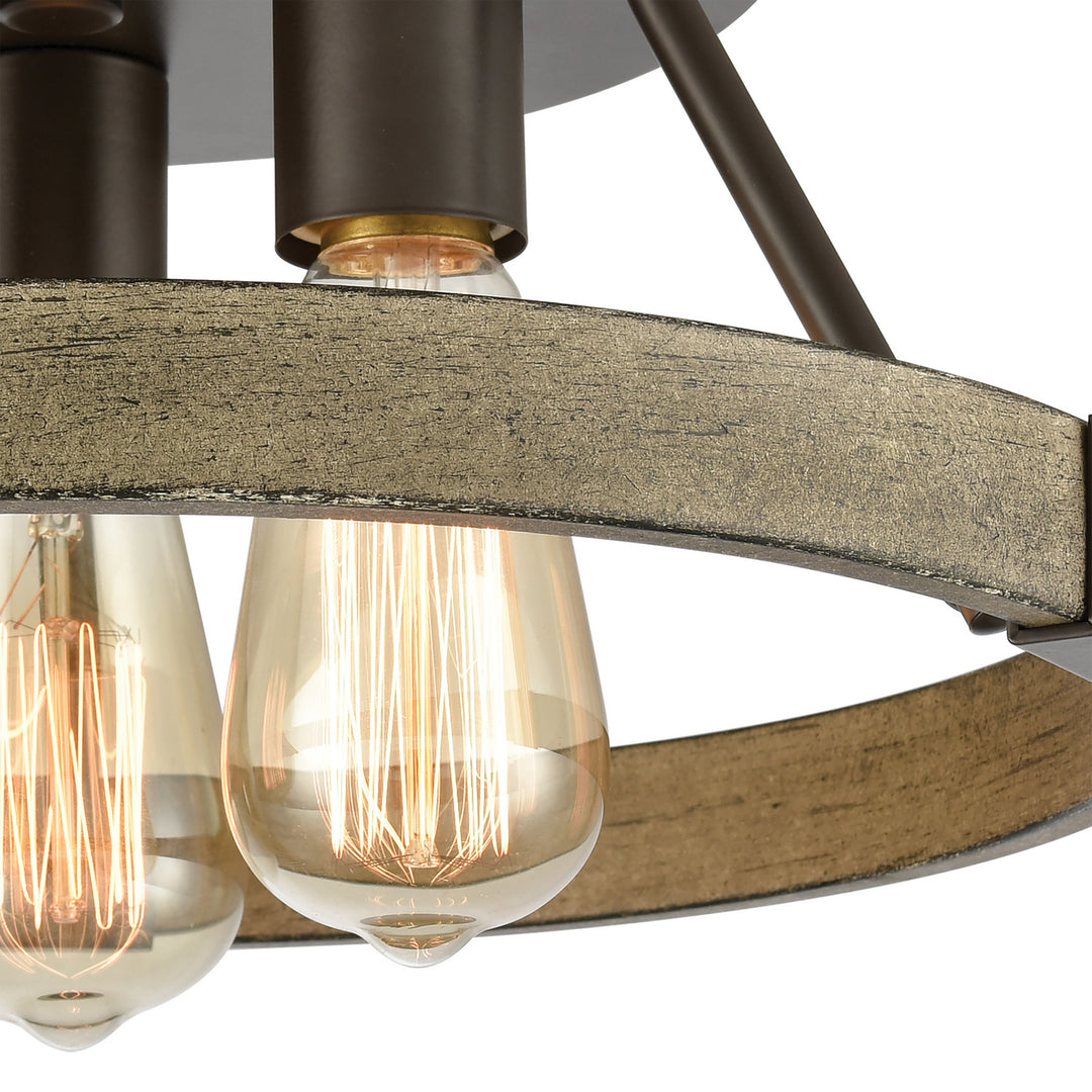 ELK Home Three Light Semi Flush Mount