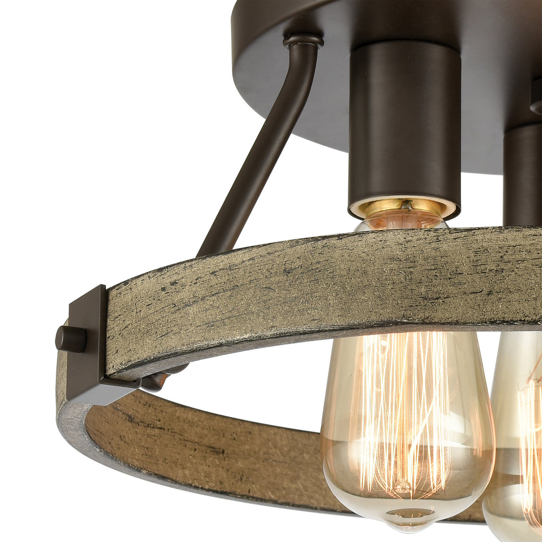 ELK Home Three Light Semi Flush Mount