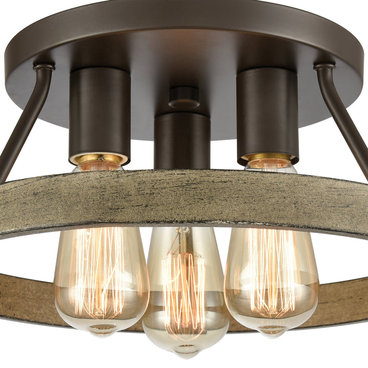 ELK Home Three Light Semi Flush Mount