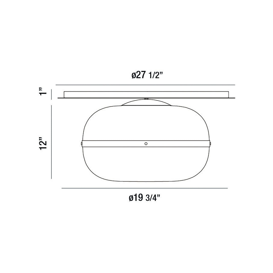 Eurofase Three Light Flushmount