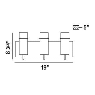 Eurofase Three Light Bathbar