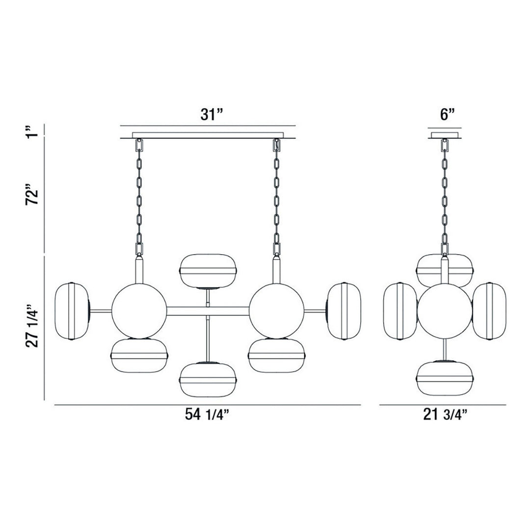 Eurofase Ten Light Chandelier