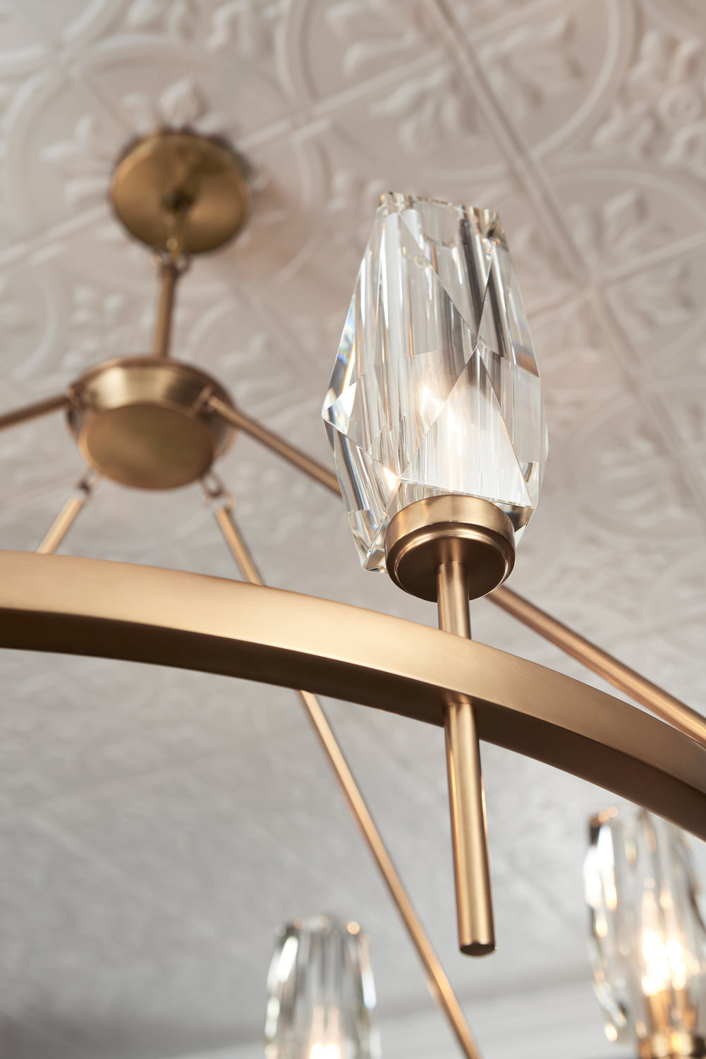 Ana LED Chandelier in Heritage Brass