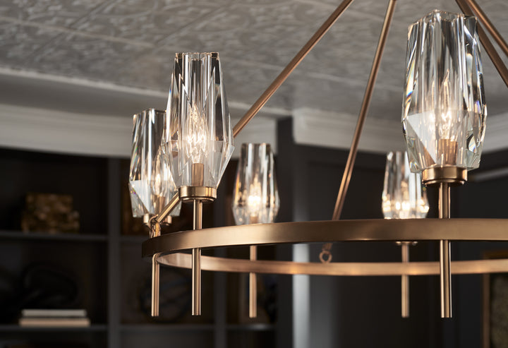 Ana LED Chandelier in Heritage Brass