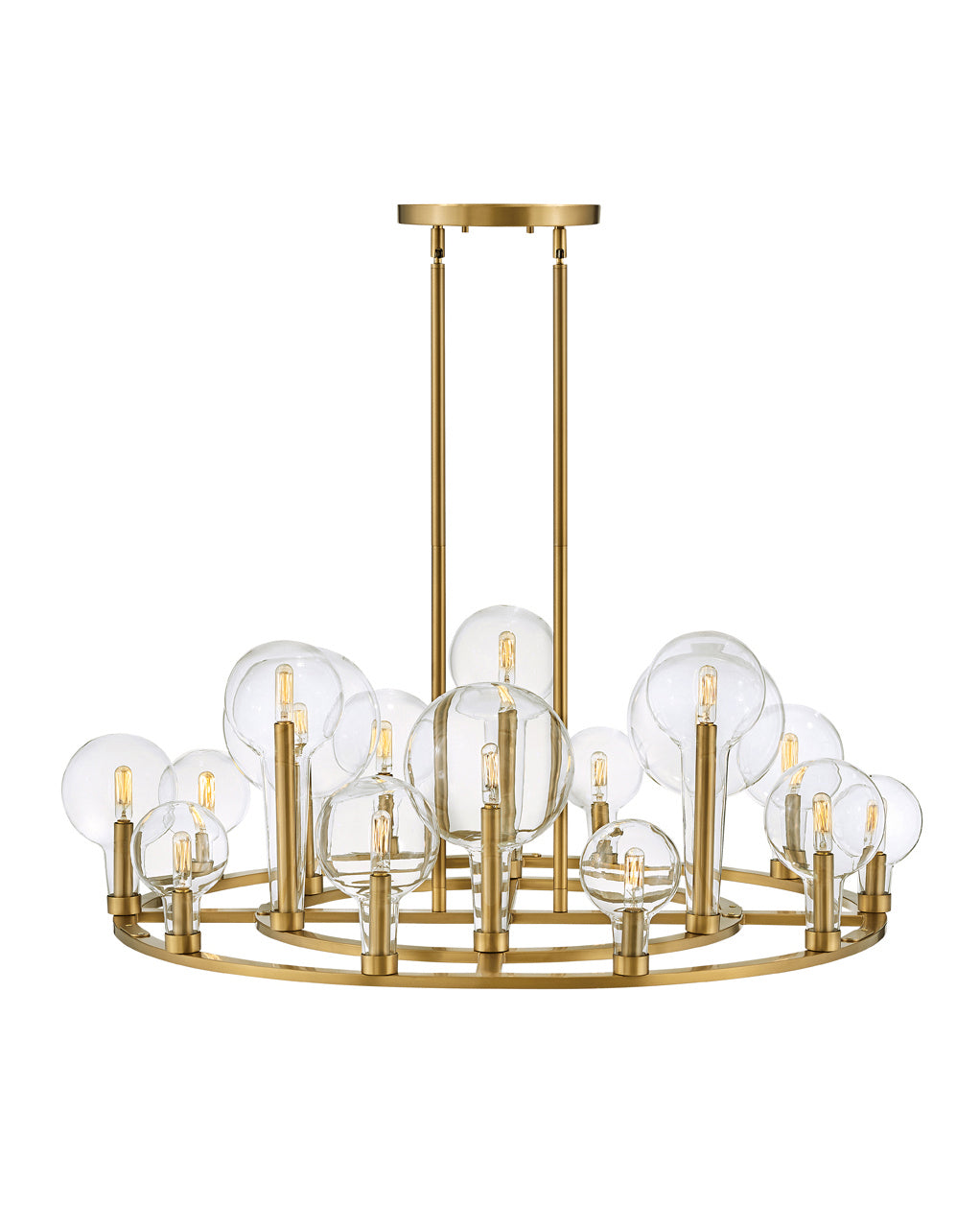 Alchemy LED Chandelier in Lacquered Brass