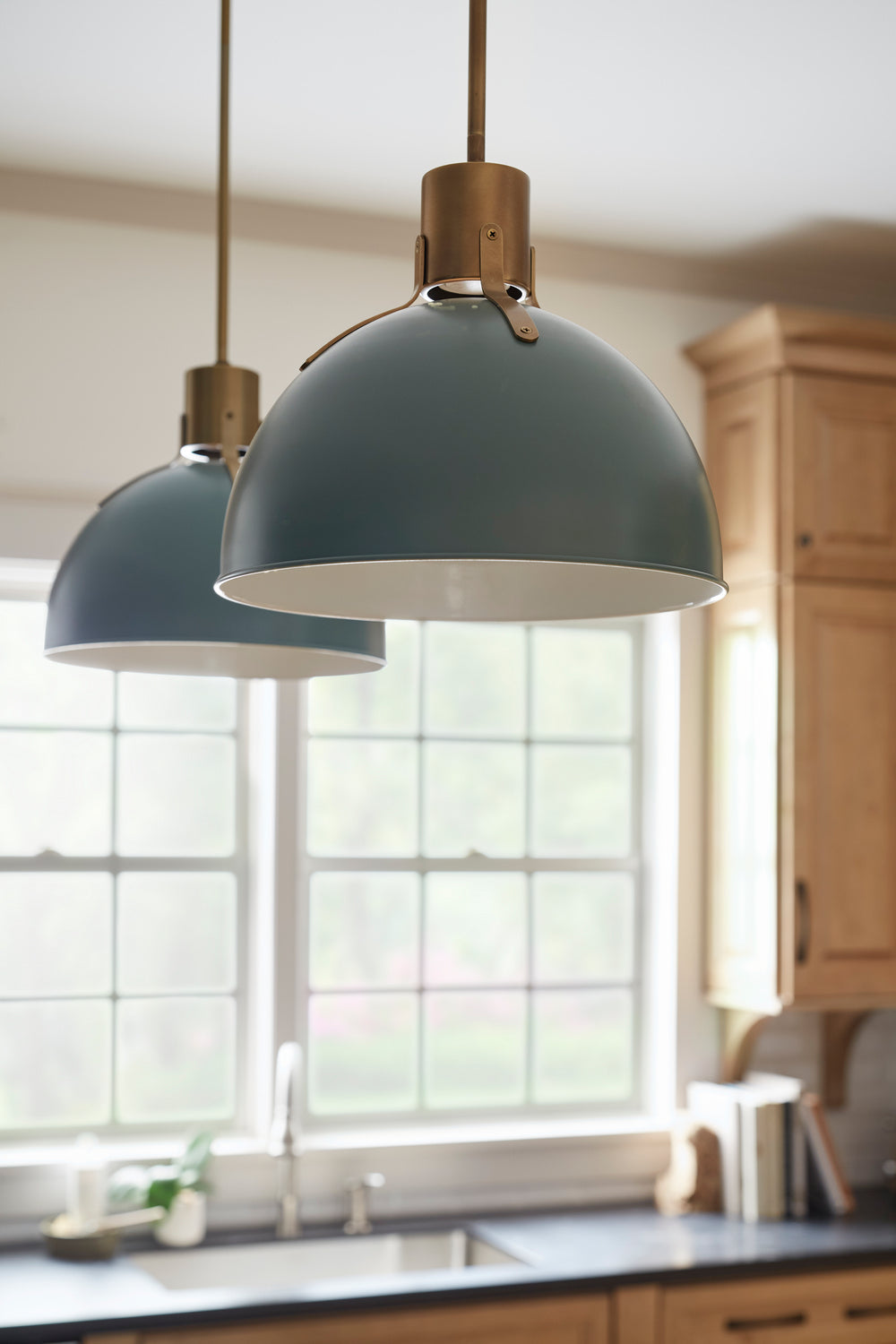 Argo LED Pendant in Sage Green