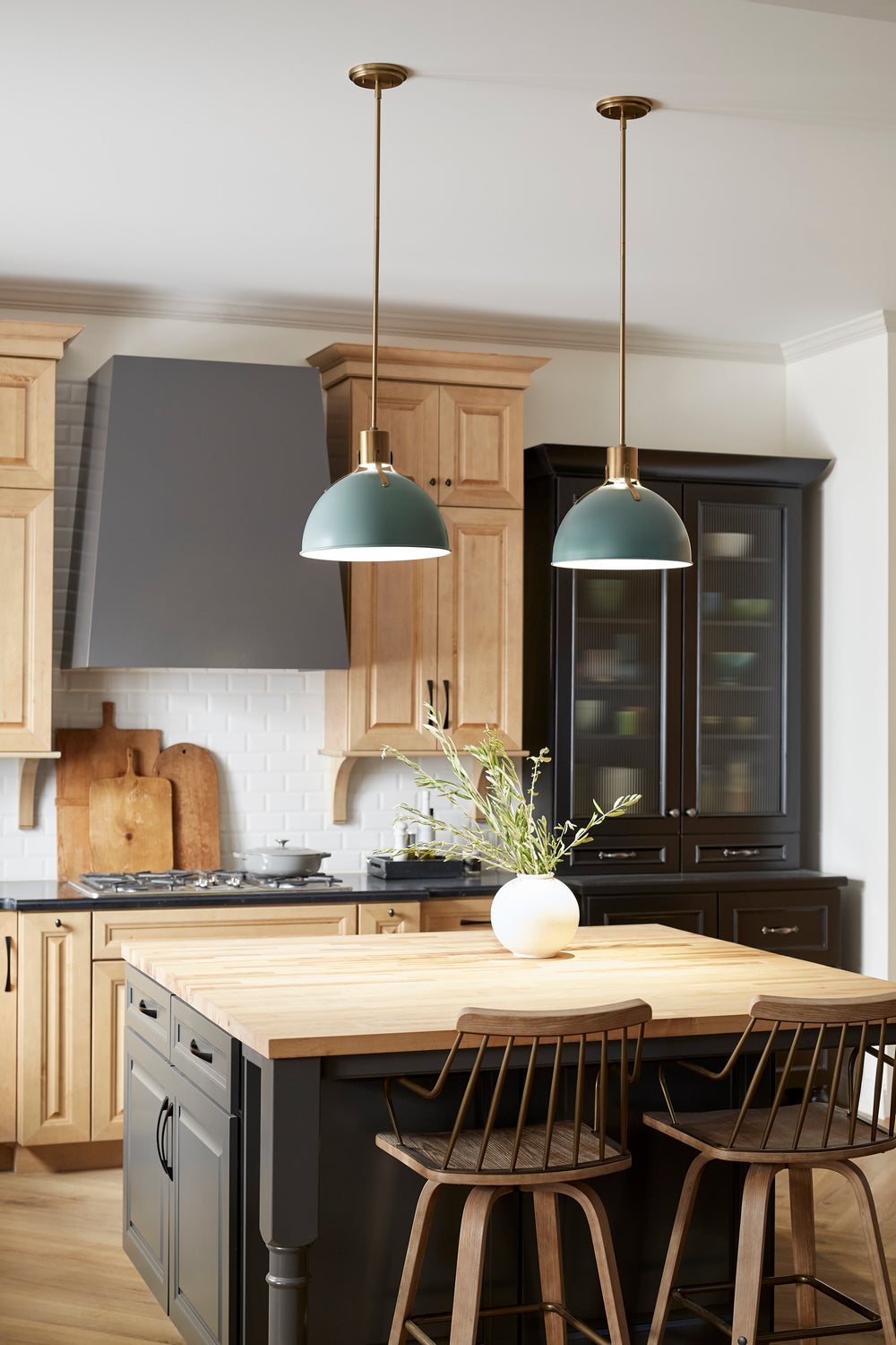 Argo LED Pendant in Sage Green