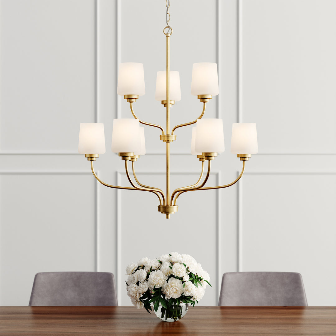 Generation Lighting. Nine Light Chandelier