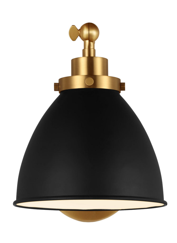 Visual Comfort Studio One Light Wall Sconce in Satin Brass