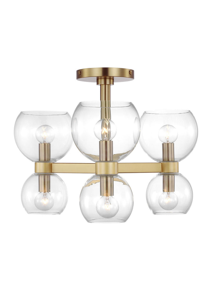 Visual Comfort StudioLondynSix Light Semi Flush Mount