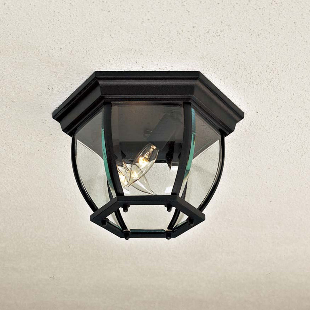 Minka Lavery Wyndmere Three Light Flush Mount in Coal