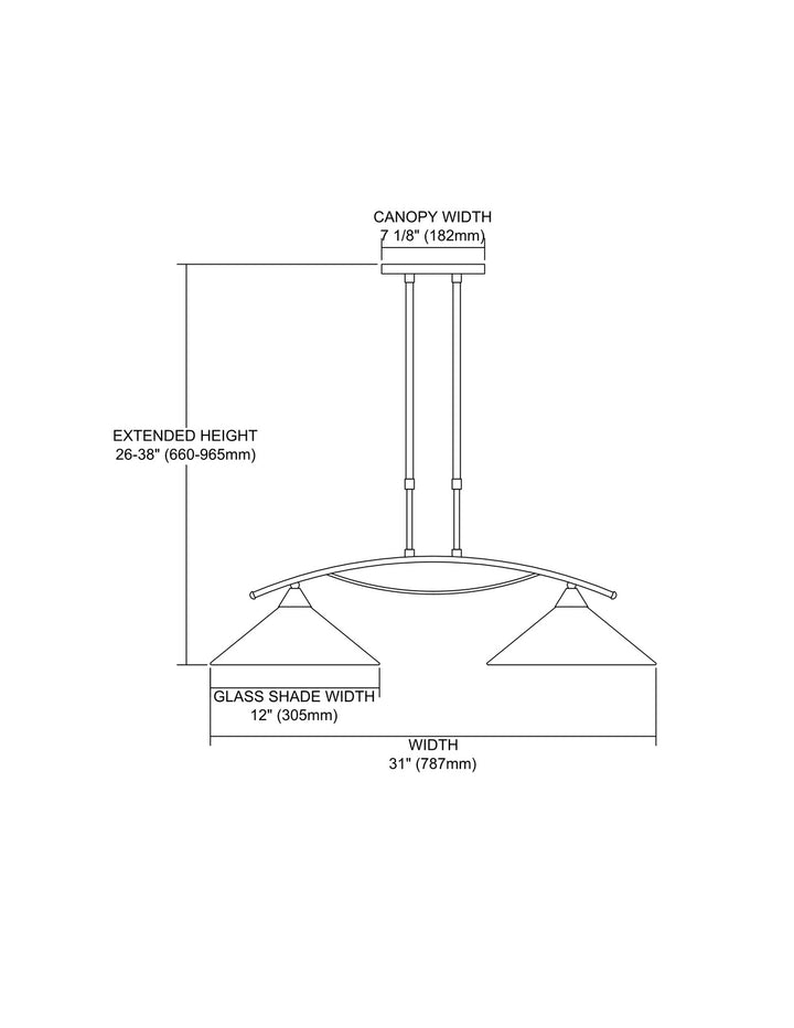 ELK Home Two Light Linear Chandelier