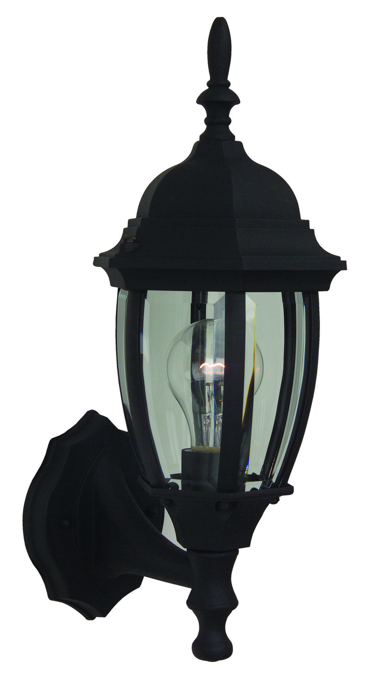 Bent Glass Cast One Light Wall Mount in Textured Black