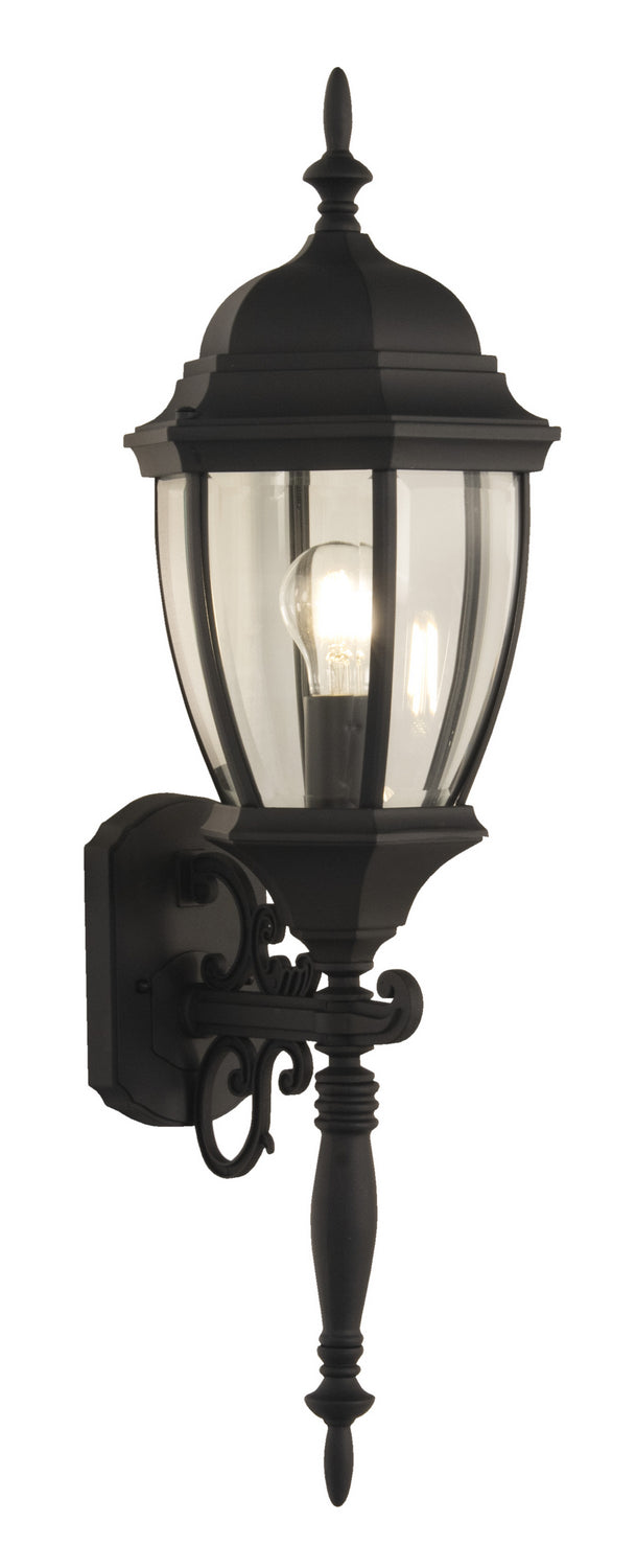 Bent Glass Cast One Light Wall Mount in Textured Black