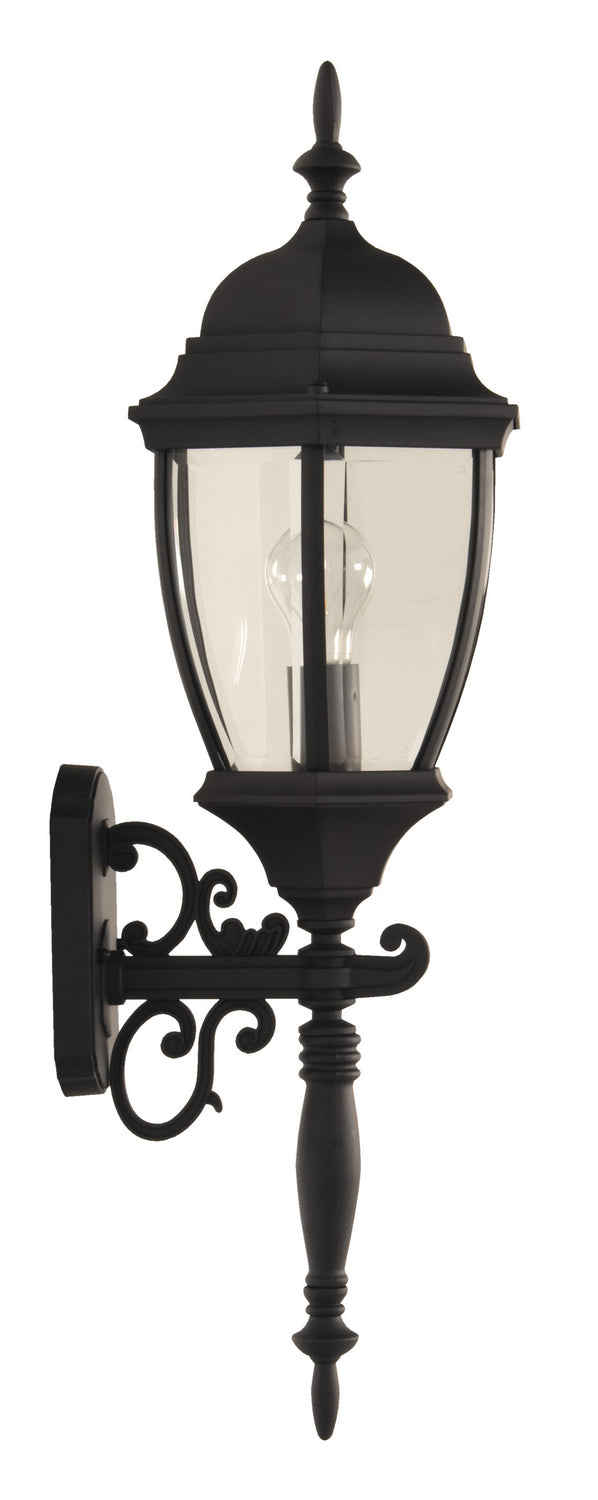 Bent Glass Cast One Light Wall Mount in Textured Black