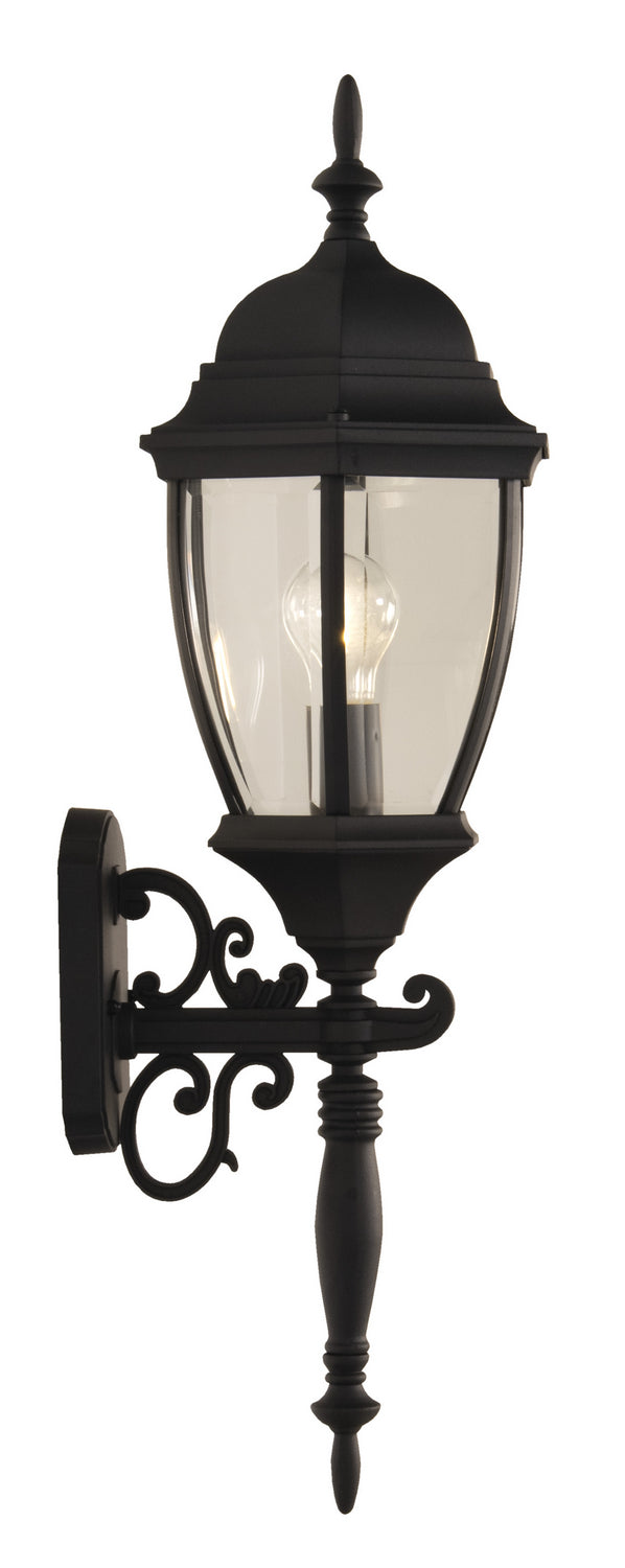 Bent Glass Cast One Light Wall Mount in Textured Black