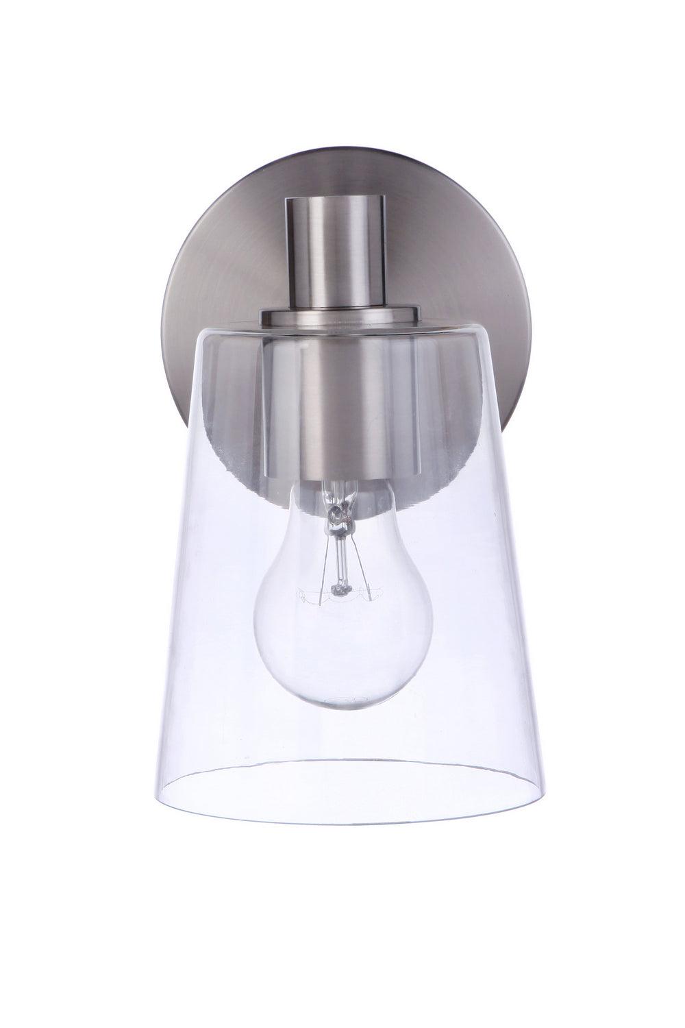 Emilio One Light Wall Sconce in Brushed Polished Nickel