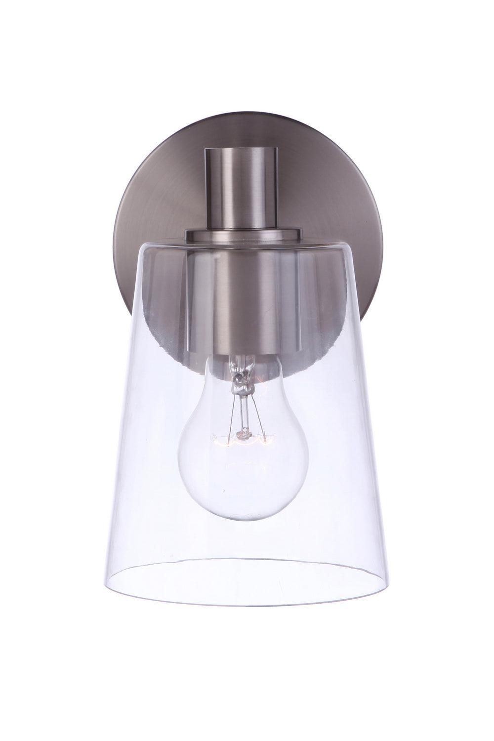 Emilio One Light Wall Sconce in Brushed Polished Nickel