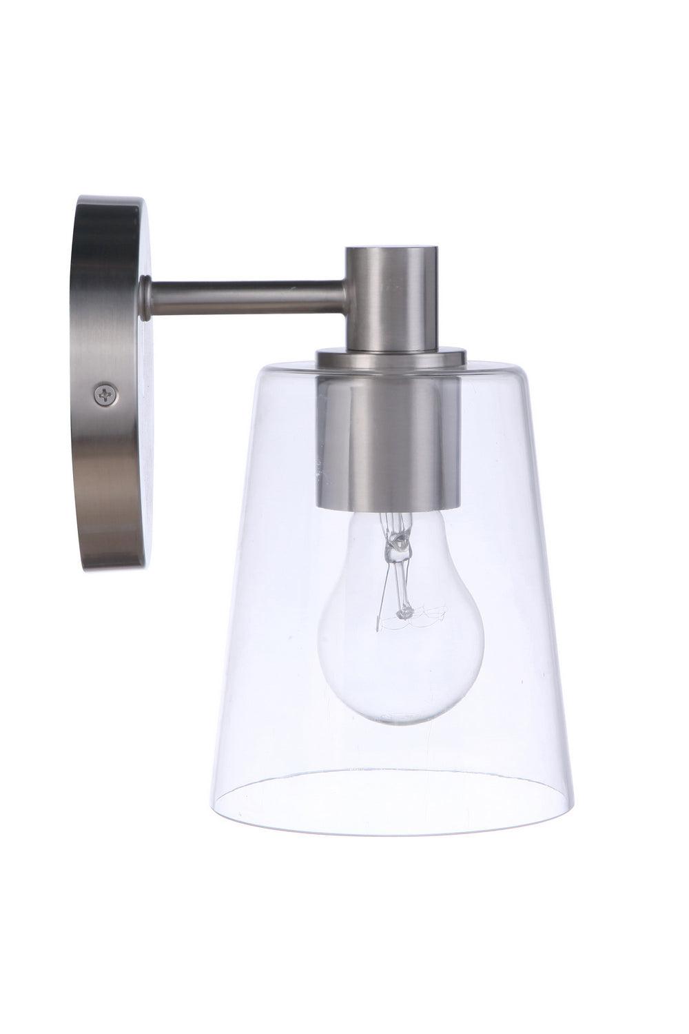 Emilio One Light Wall Sconce in Brushed Polished Nickel