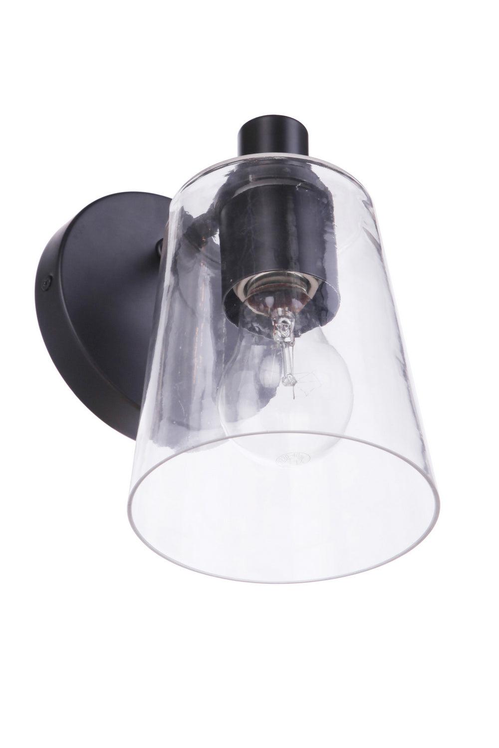 Emilio One Light Wall Sconce in Flat Black