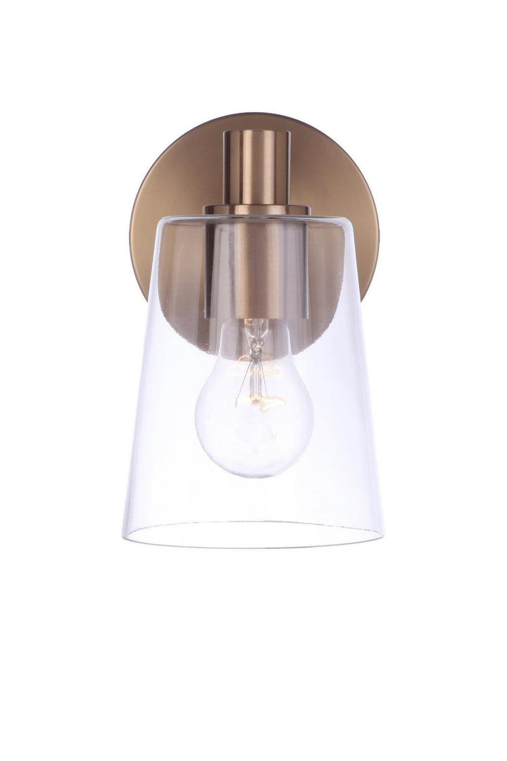 Emilio One Light Wall Sconce in Satin Brass