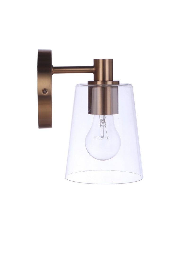 Emilio One Light Wall Sconce in Satin Brass