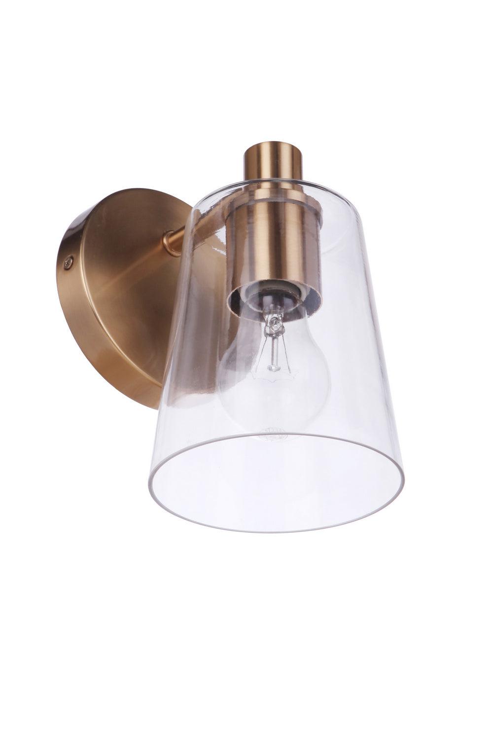 Emilio One Light Wall Sconce in Satin Brass