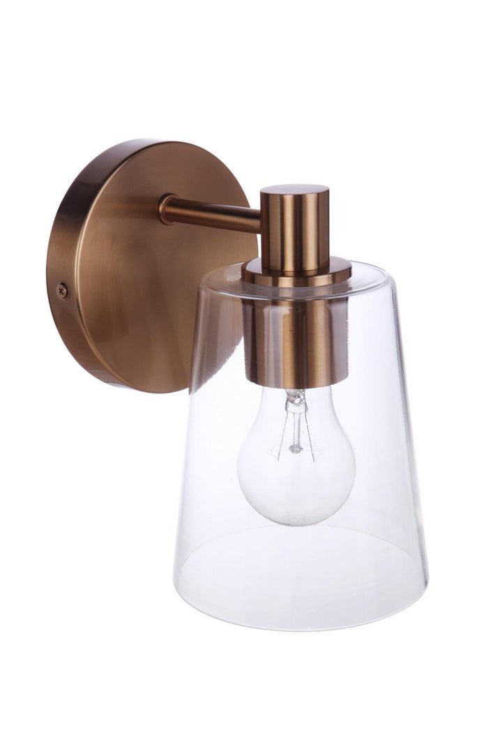 Emilio One Light Wall Sconce in Satin Brass