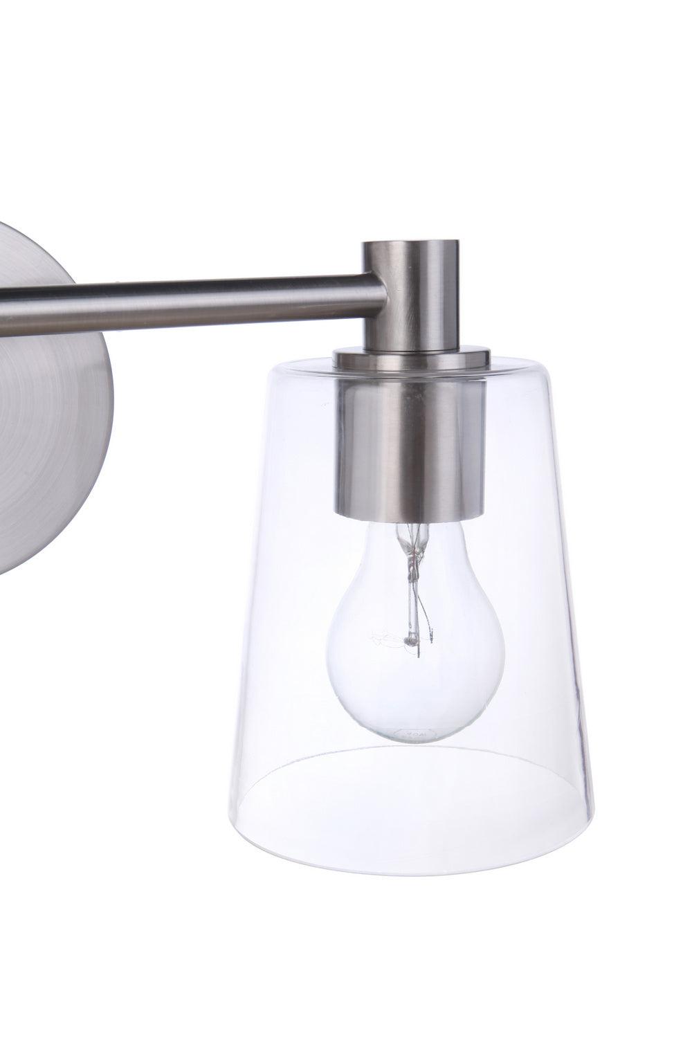 Emilio Two Light Vanity in Brushed Polished Nickel