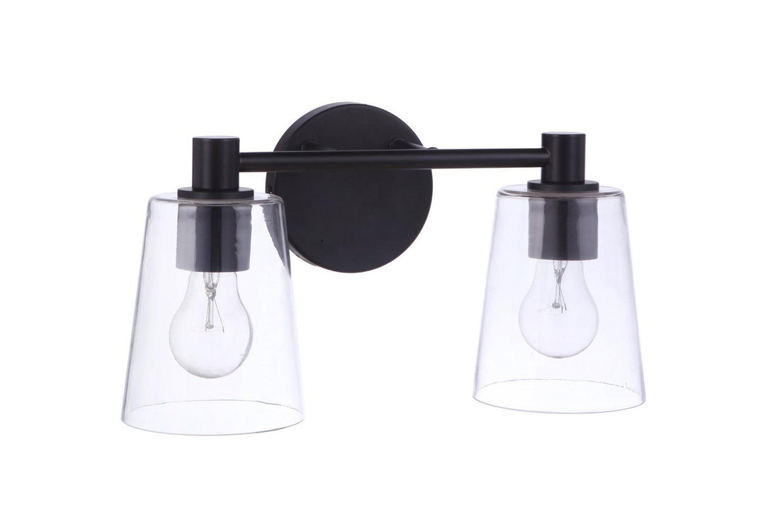 Emilio Two Light Vanity in Flat Black