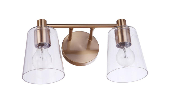 Emilio Two Light Vanity in Satin Brass