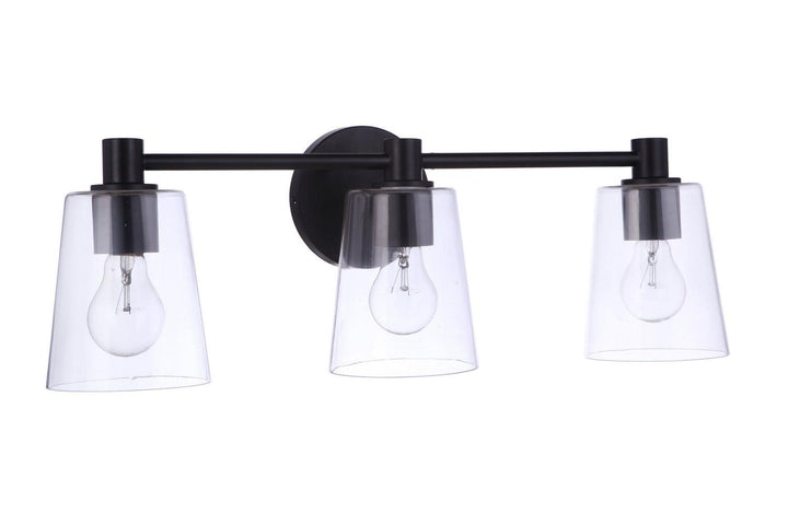 Emilio Three Light Vanity in Flat Black