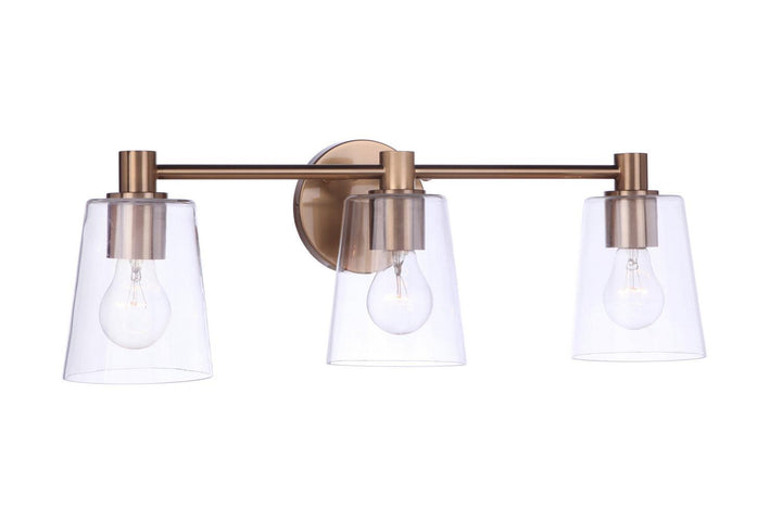 Emilio Three Light Vanity in Satin Brass