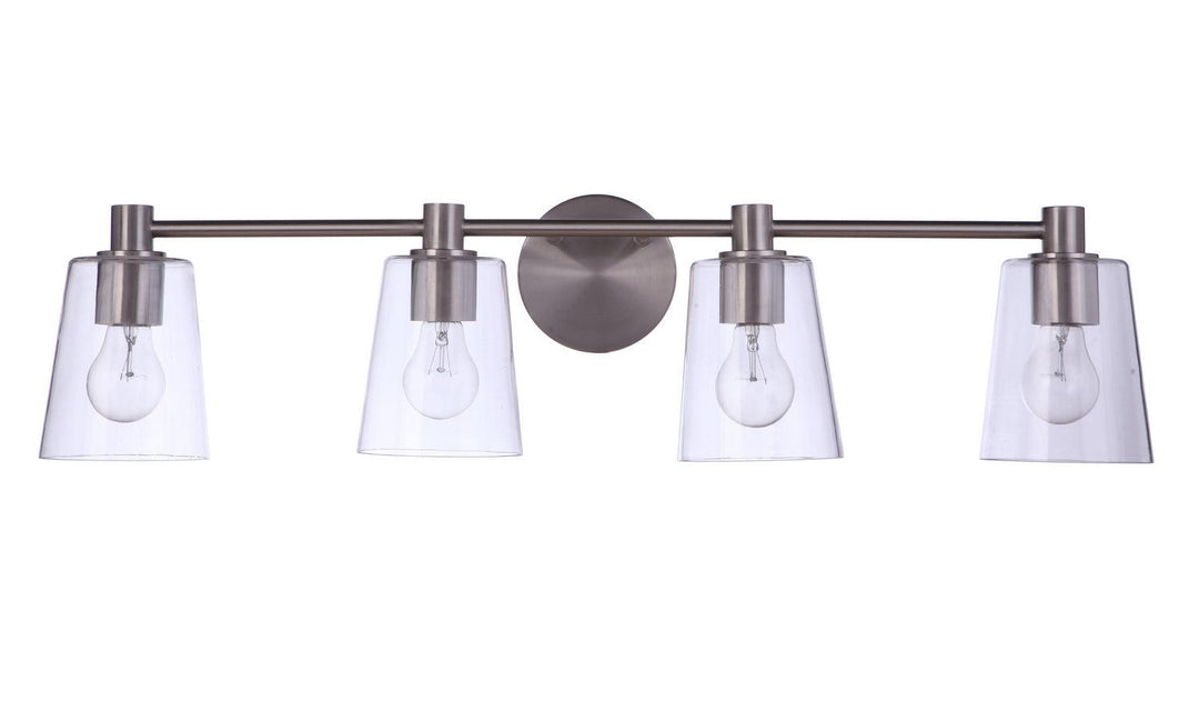 Emilio Four Light Vanity in Brushed Polished Nickel