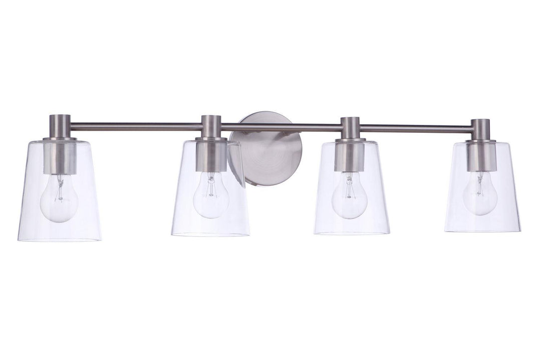 Emilio Four Light Vanity in Brushed Polished Nickel