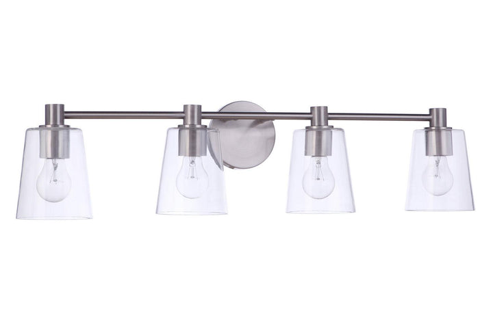 Emilio Four Light Vanity in Brushed Polished Nickel