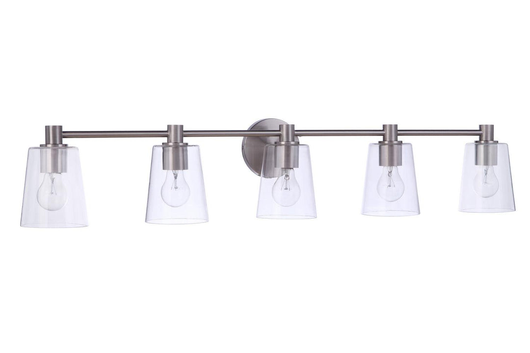 Emilio Five Light Vanity in Brushed Polished Nickel