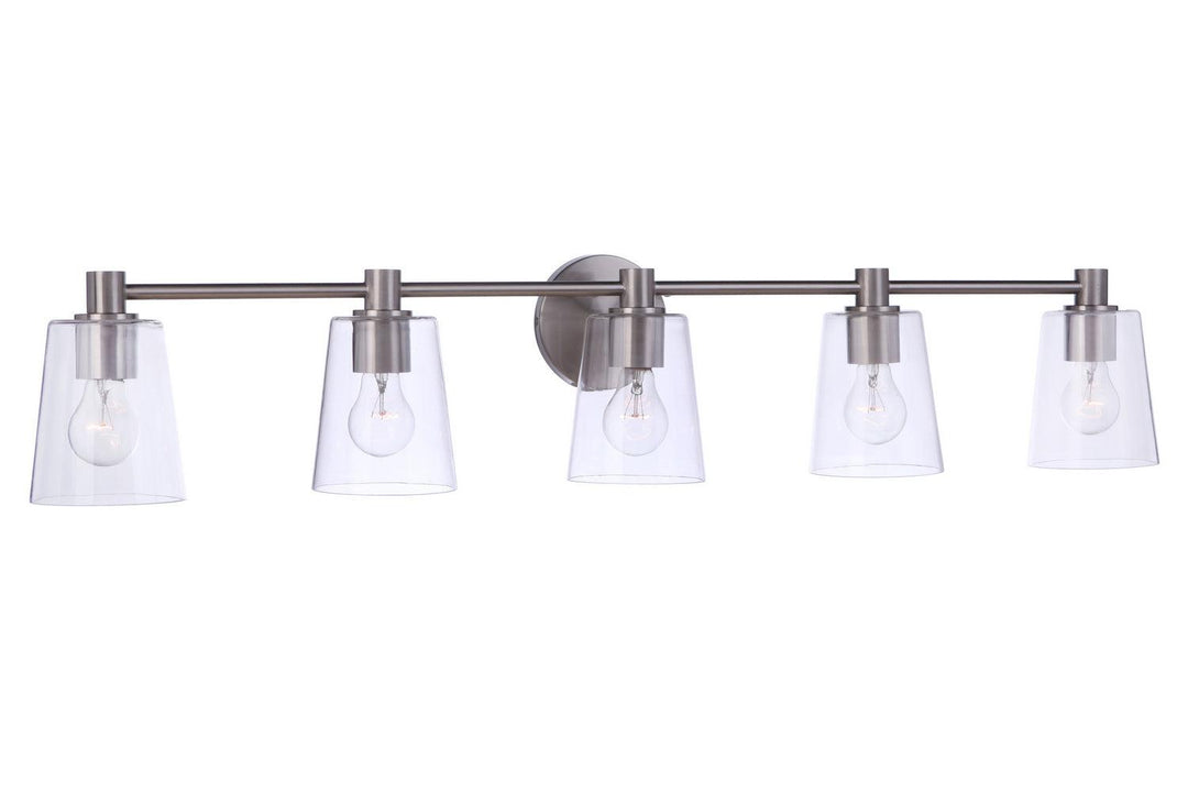 Emilio Five Light Vanity in Brushed Polished Nickel