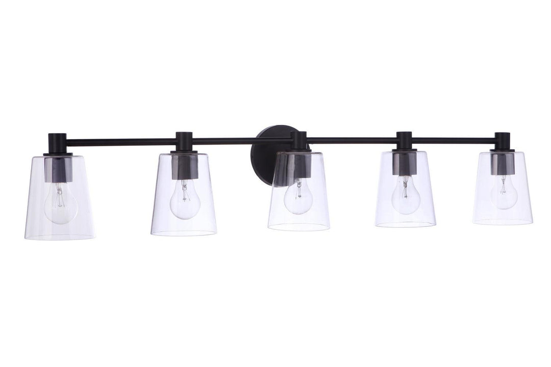 Emilio Five Light Vanity in Flat Black