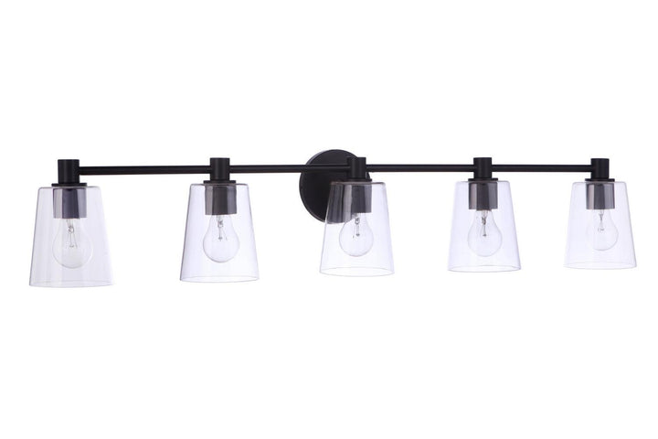 Emilio Five Light Vanity in Flat Black