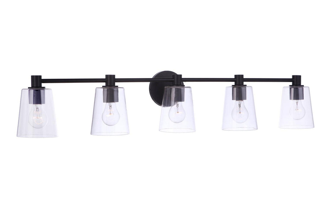 Emilio Five Light Vanity in Flat Black