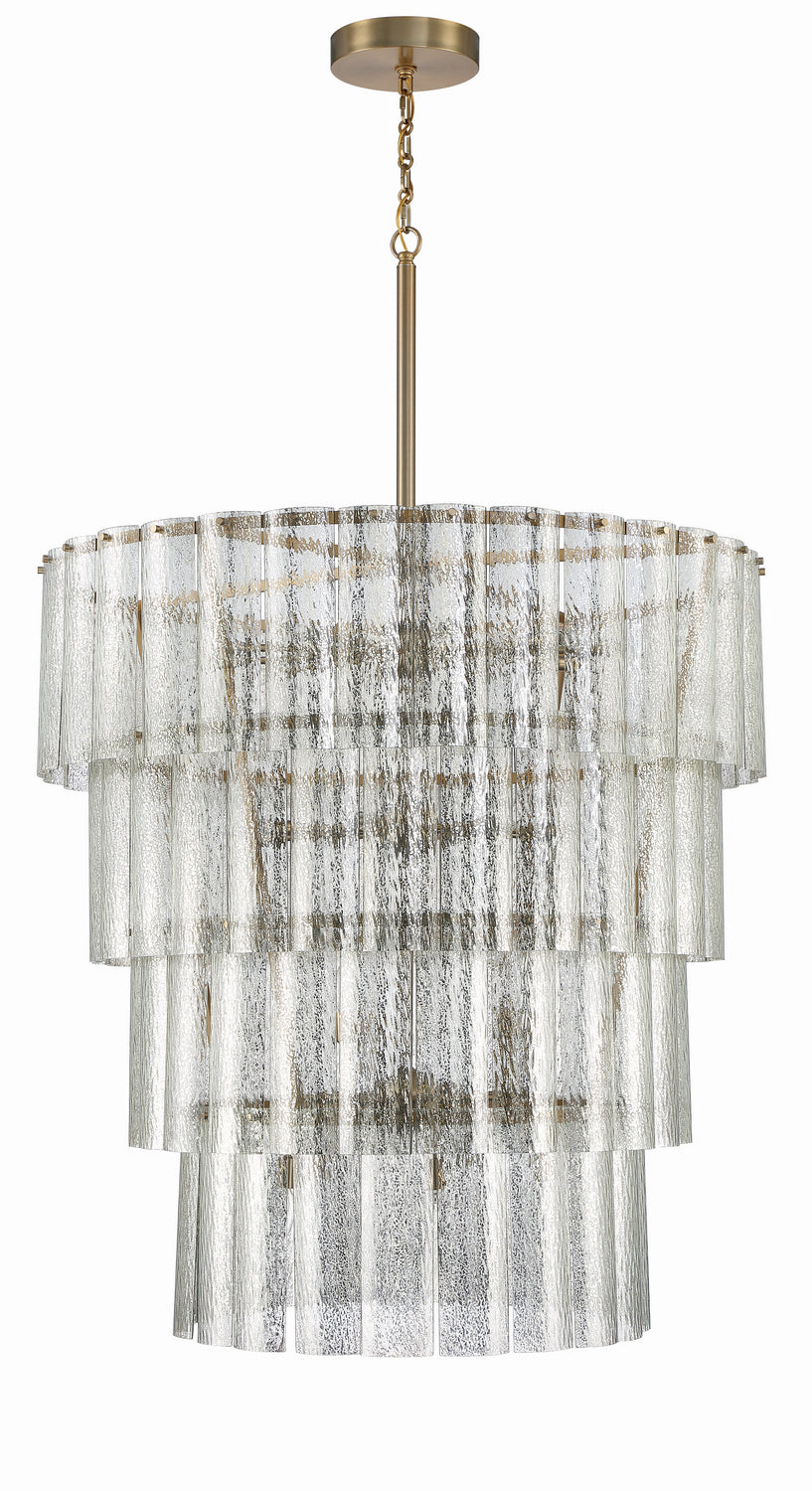 Museo 28 Light Chandelier in Satin Brass