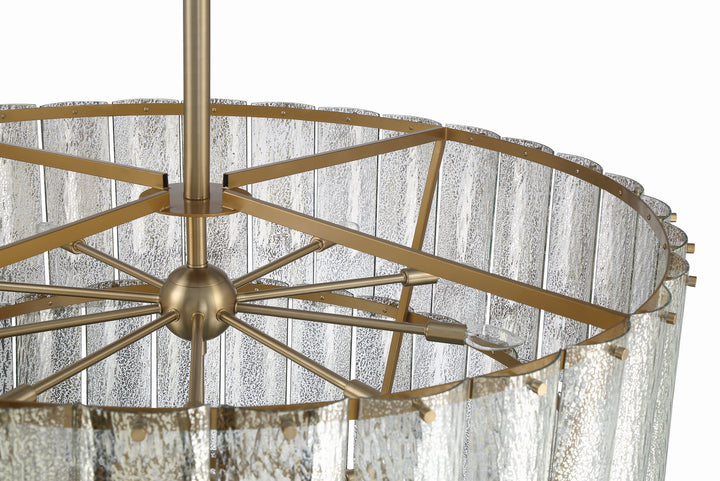 Museo 28 Light Chandelier in Satin Brass